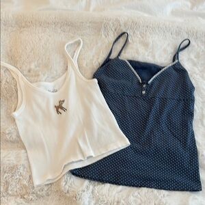 Brandy Melville bundle. Stylish Women's White and Navy Tops Set